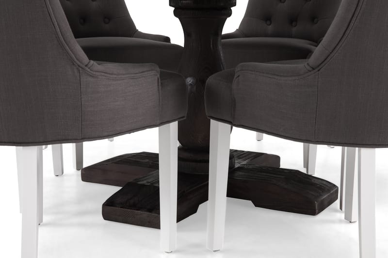 Dijon Spisegruppe Rund 150 cm med 6 Viktoria Stoler - Møbler - Bord - Spisegrupper