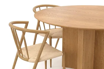 Edda spisegruppe rundt 150 cm eik med 6 Winston spisestoler - Eik - Møbler - Bord - Spisegrupper