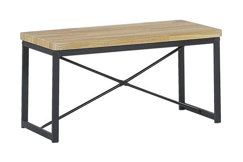 Flixton Spisegruppe 110 cm Inkl. 2 stoler + benk - Lysebrun/Svart - Møbler - Bord - Spisegrupper