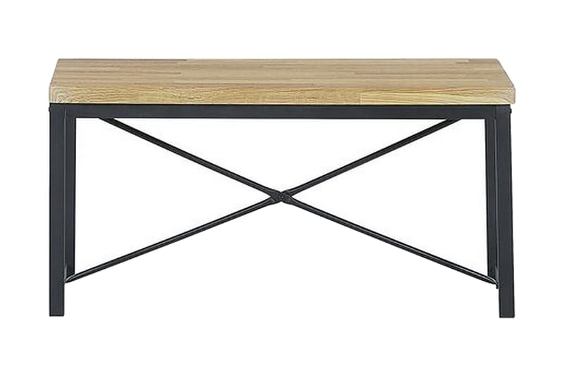 Flixton Spisegruppe 110 cm Inkl. 2 stoler + benk - Lysebrun/Svart - Møbler - Bord - Spisegrupper