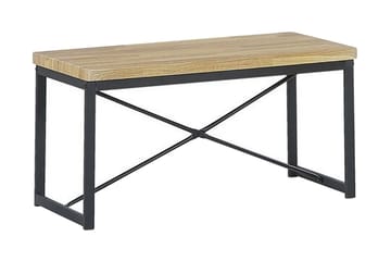 Flixton Spisegruppe 110 cm Inkl. 2 stoler + benk - Lysebrun/Svart - Møbler - Bord - Spisegrupper
