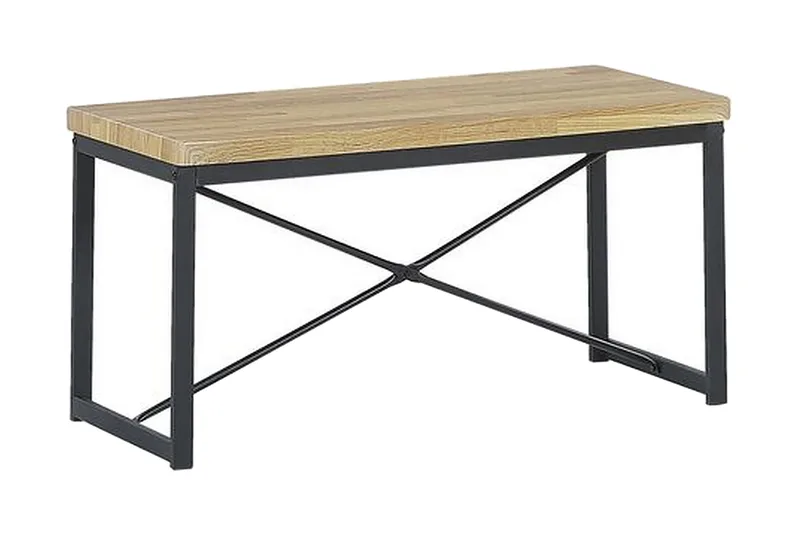 Flixton Spisegruppe 110 cm Inkl. 2 stoler + benk - Lysebrun/Svart - Møbler - Bord - Spisegrupper