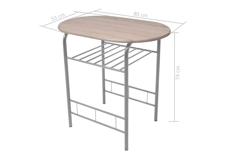 Frokostbar med stoler MDF - Hvit - Møbler - Bord - Spisegrupper