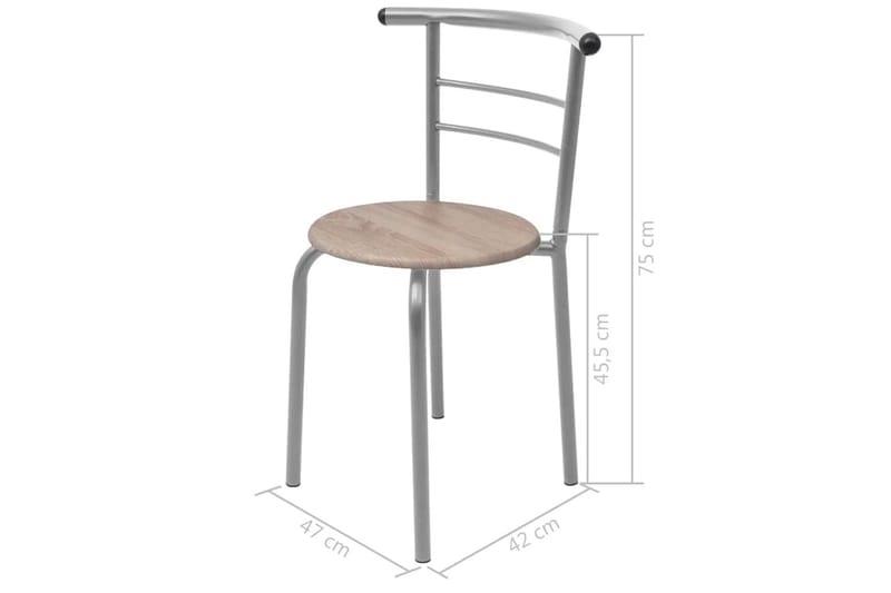 Frokostbar med stoler MDF - Hvit - Møbler - Bord - Spisegrupper