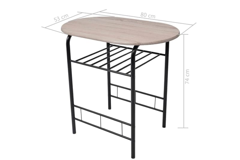 Frokostbar med stoler MDF - Svart - Møbler - Bord - Spisegrupper