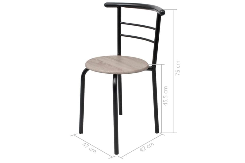 Frokostbar med stoler MDF - Svart - Møbler - Bord - Spisegrupper