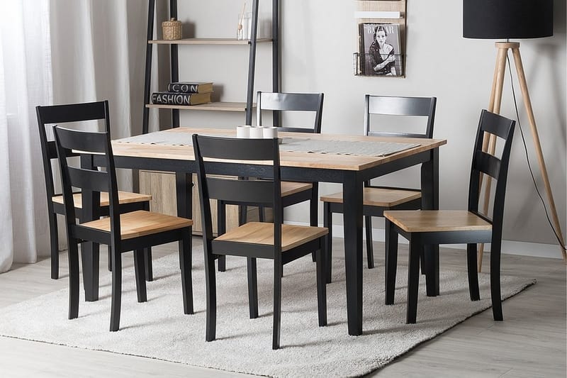 Georgia Spisegruppe 90 cm - Svart - Møbler - Bord - Spisegrupper