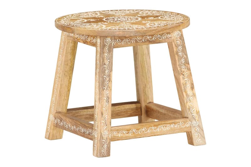 Håndmalt krakk 38x38x35 cm heltre mango - Møbler - Bord - Spisegrupper