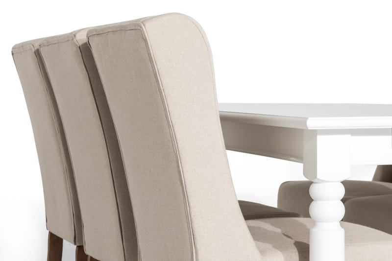 Hampton Spisegruppe 190 cm med 6 Irma Stol - Vintage Alm/Beige - Møbler - Bord - Spisegrupper