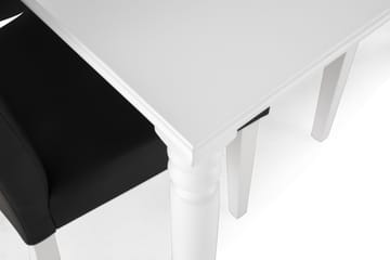 Hampton Spisegruppe 190 cm med 6 Viktor Stoler - Hvit/Svart - Møbler - Bord - Spisegrupper