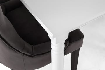 Hampton Spisegruppe 190 cm med 6 Viktoria Lenestol - Hvit/Grå Sammet - Møbler - Bord - Spisegrupper