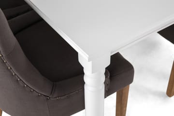 Hampton Spisegruppe 190 cm med 6 Viktoria Stoler - Hvit/Grå/Vintage - Møbler - Bord - Spisegrupper