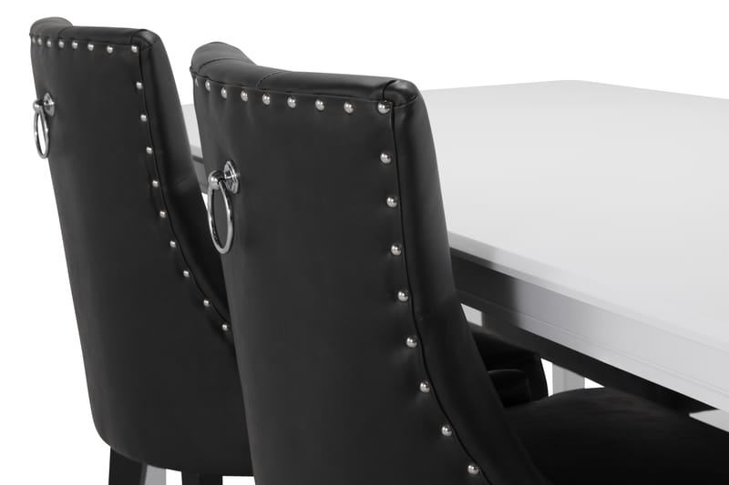 Hartford Spisebord med 4 Tuva stoler - Hvit/Svart - Spisegrupper