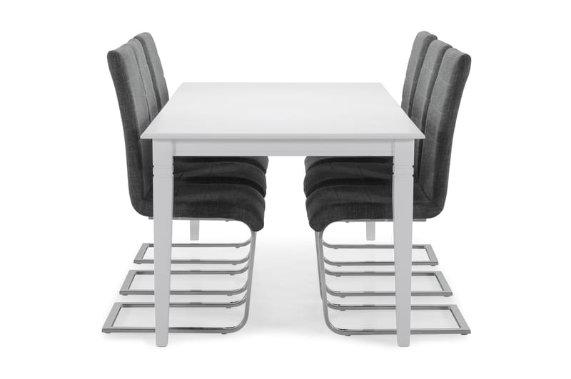 Hartford Spisebord med 6 Cibus stoler - Hvit/Grå - Spisegrupper