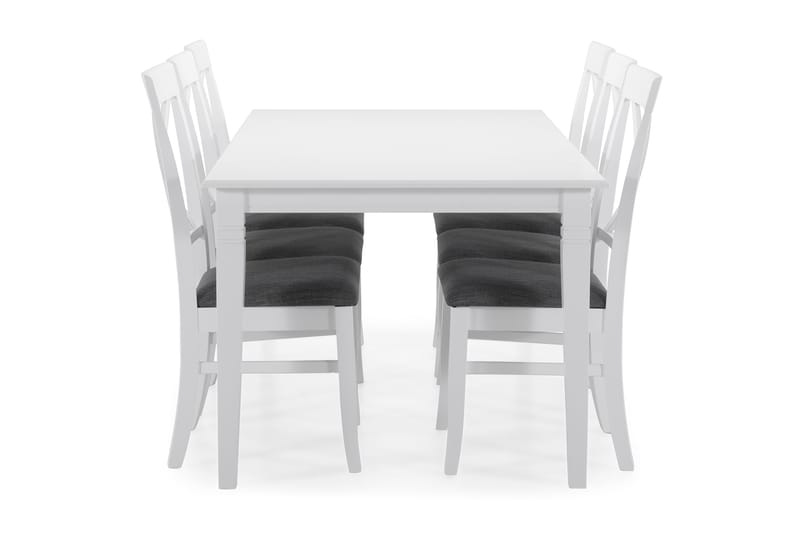 Hartford Spisebord med 6 Hartford stoler - Hvit - Spisegrupper