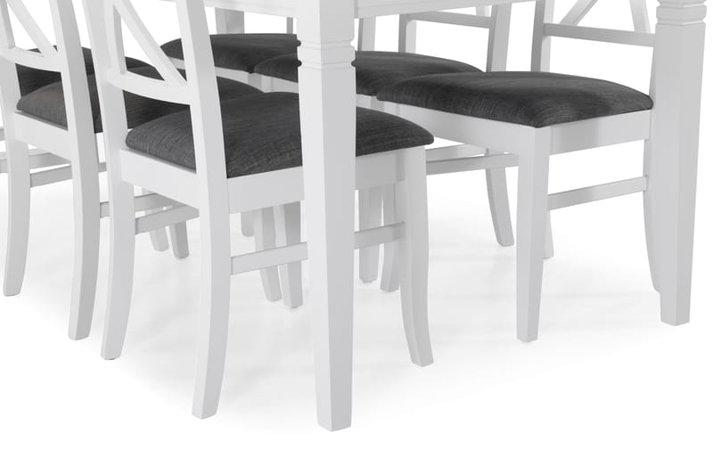 Hartford Spisebord med 6 Hartford stoler - Hvit - Spisegrupper