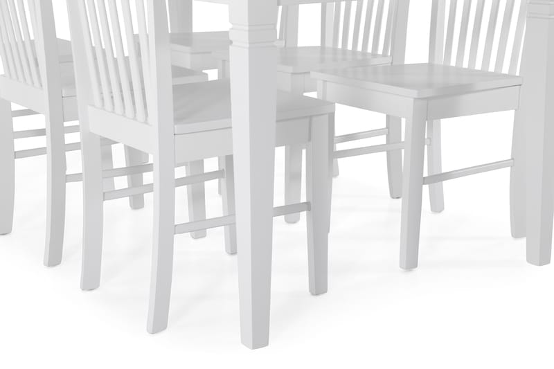 Hartford Spisebord med 6 Michigan stoler - Hvit - Spisegrupper