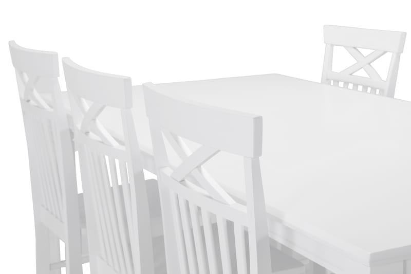 Hartford Spisebord med 6 Michigan stoler - Hvit - Spisegrupper