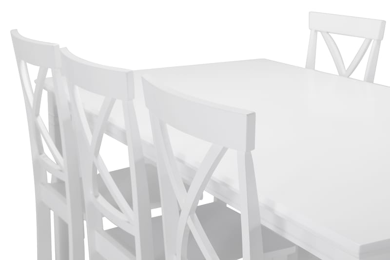 Hartford Spisebord med 6 Mirimar stoler - Hvit - Spisegrupper