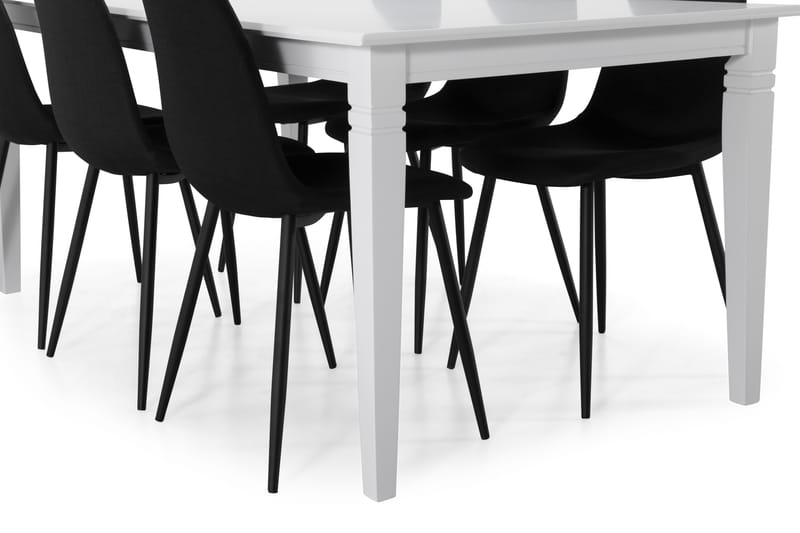 Hartford Spisebord med 6 Nibe stoler - Svart - Spisegrupper