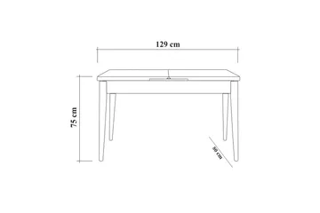Idehult Spisegruppe 4 deler 75 cm - Hvit / Antrasitt - Møbler - Bord - Spisegrupper