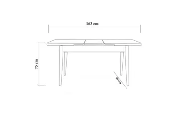 Idehult Spisegruppe 4 deler 75 cm - Hvit / Antrasitt - Møbler - Bord - Spisegrupper