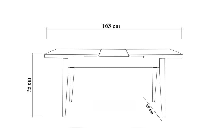 Idehult Spisegruppe 4 deler 75 cm - Tre / Natur / Antrasitt - Møbler - Bord - Spisegrupper