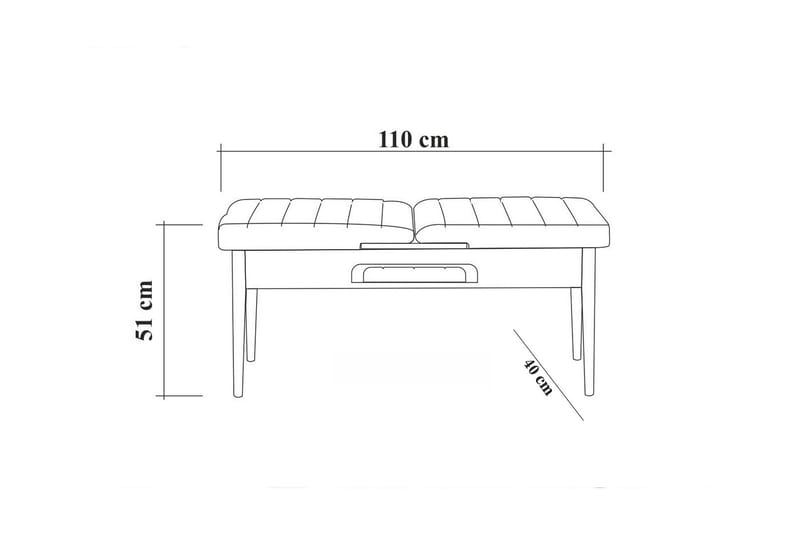 Idehult Spisegruppe 4 deler 75 cm - Valnøtt/Antrasitt - Møbler - Bord - Spisegrupper