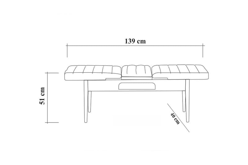 Idehult Spisegruppe 4 deler 75 cm - Valnøtt/Antrasitt - Møbler - Bord - Spisegrupper