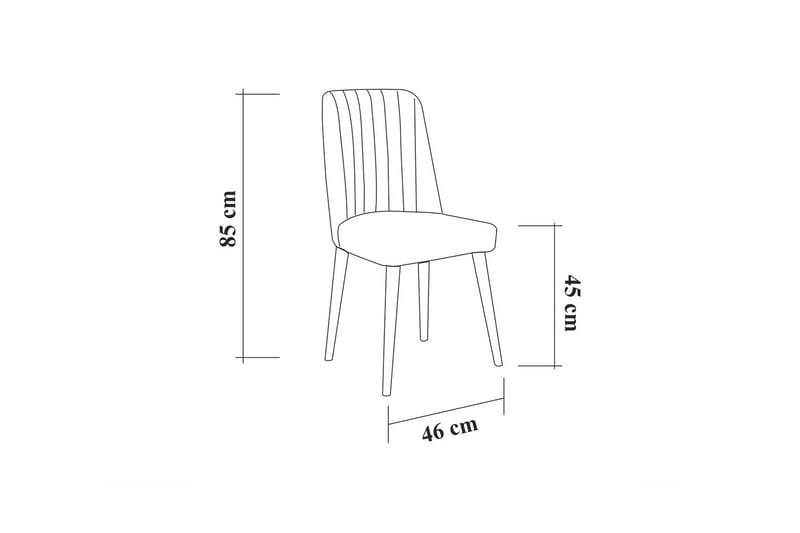 Idehult Spisegruppe 4 deler 75 cm - Valnøtt/Antrasitt - Møbler - Bord - Spisegrupper