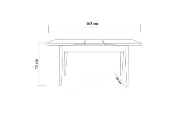 Idehult Spisegruppe 5 deler 75 cm - Hvit / Antrasitt - Møbler - Bord - Spisegrupper