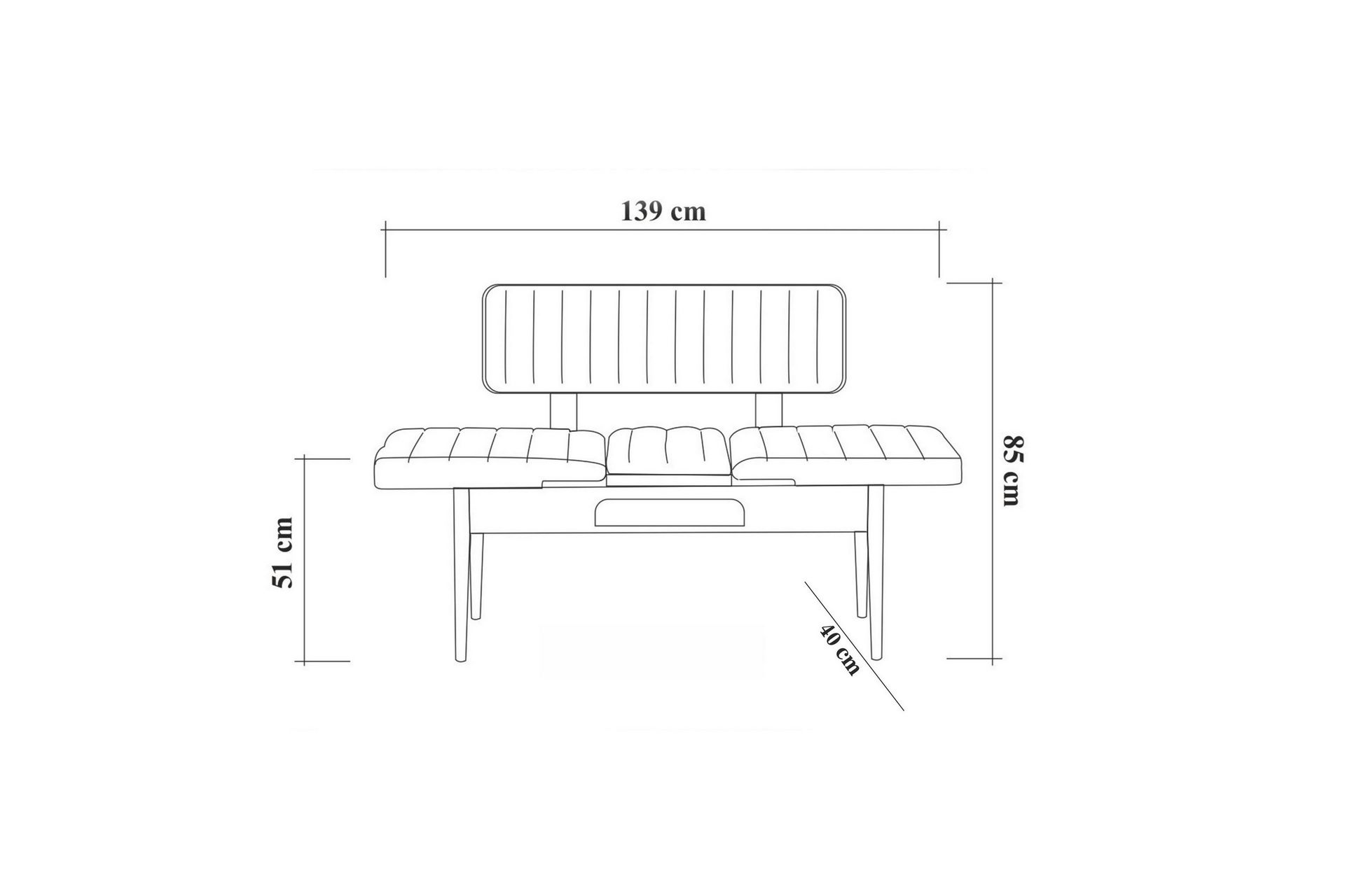 Idehult Spisegruppe 5 deler 75 cm - Hvit / Antrasitt - Møbler - Bord - Spisegrupper