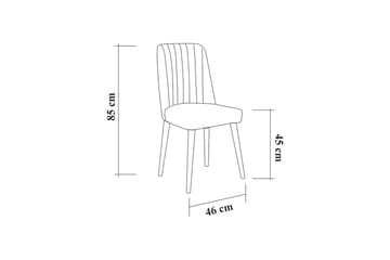 Idehult Spisegruppe 5 deler 75 cm - Tre / Natur / Antrasitt - Møbler - Bord - Spisegrupper