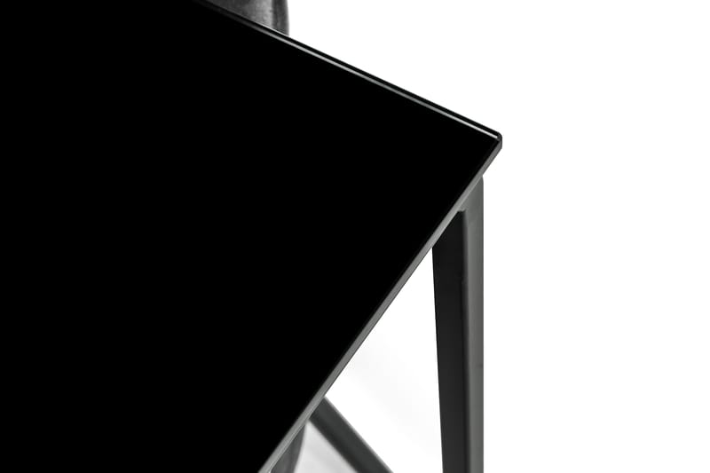 Indy Spisegruppe med 6 Felipe Stoler Fløyel - Glass/Metall/Grå/Svart - Møbler - Bord - Spisegrupper