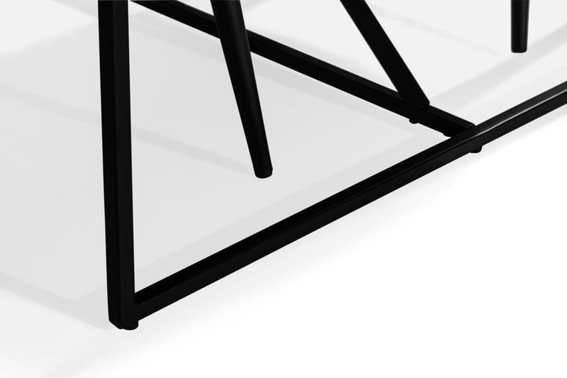 Indy Spisegruppe med 6 Nibe Stoler - Glass/Metall/Svart - Møbler - Bord - Spisegrupper