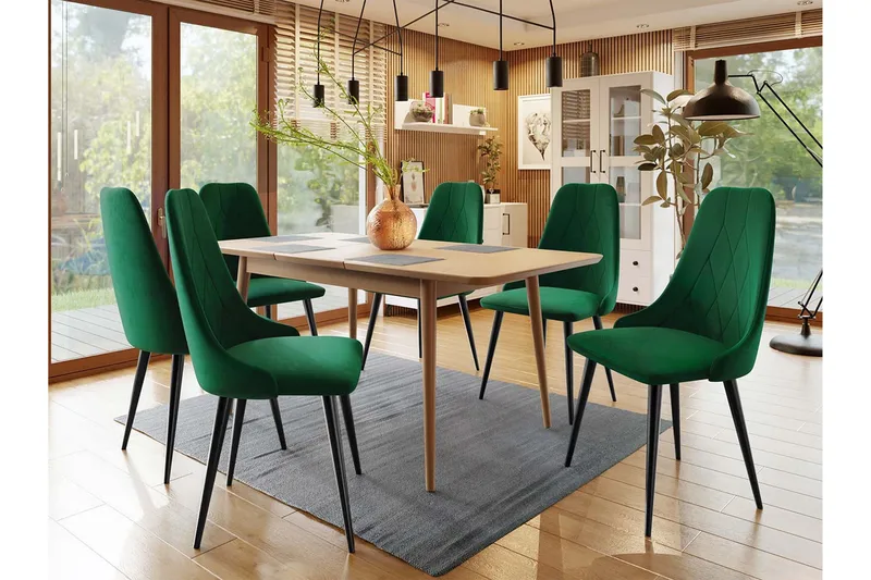 Ingram Spisegruppe Grønn - Møbler - Bord - Spisegrupper