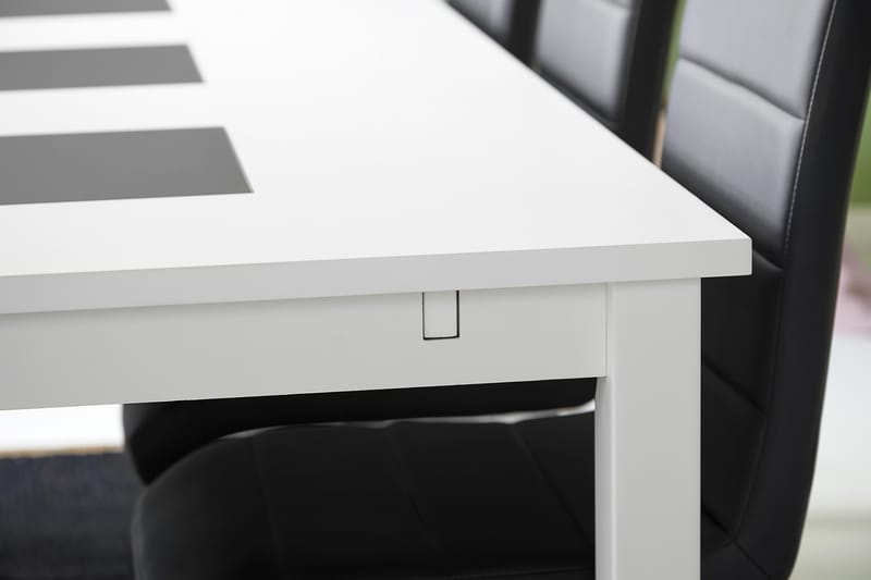 Jasmin med 6 Cibus Stoler - Hvit/Svart - Møbler - Bord - Spisegrupper