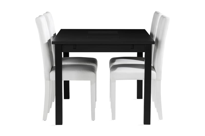 Jasmin Spisegruppe 140 cm inkl 4 Brunnevik Stoler - Svart - Møbler - Bord - Spisegrupper