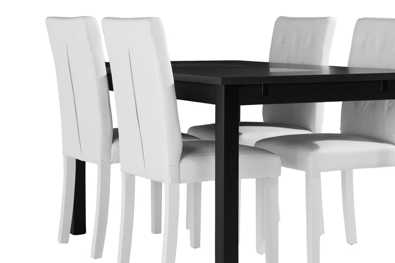 Jasmin Spisegruppe 140 cm inkl 4 Brunnevik Stoler - Svart - Møbler - Bord - Spisegrupper