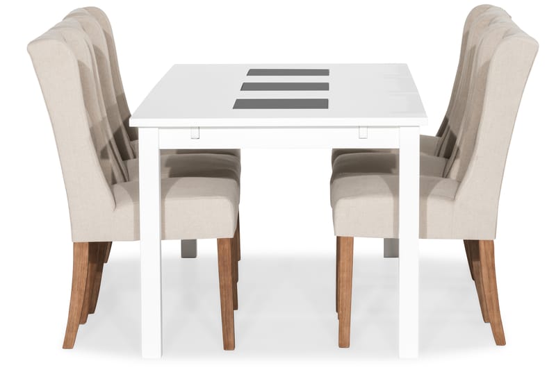 Jasmin Spisegruppe 180 cm med 6 Irma Stol - Vintage Alm/Beige - Møbler - Bord - Spisegrupper