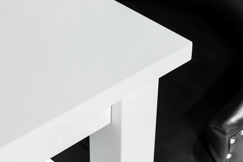 Jasmin Spisegruppe med 6 Tuva Lenestol - Hvit/Svart PU - Møbler - Bord - Spisegrupper