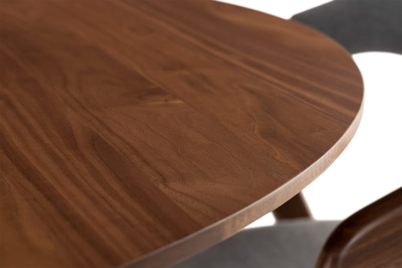 Jerup Spisegruppe 120 cm Rund inkl 4 Stoler - Valnøtt - Møbler - Bord - Spisegrupper