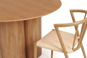 Juno spisegruppe rund 110 cm eik med 4 Winston spisestoler - Eik - Møbler - Bord - Spisegrupper