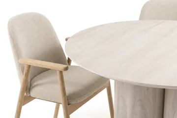 Juno spisegruppe rund 110 cm hvitlasert med 4 Reciclar spisestoler - Hvitlasert - Møbler - Bord - Spisegrupper