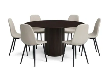 Beige/metallben svart - Brun