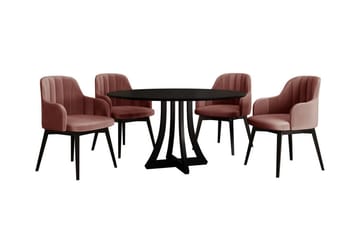 Kendale Spisegruppe - Rosa/Svart - Møbler - Bord - Spisegrupper