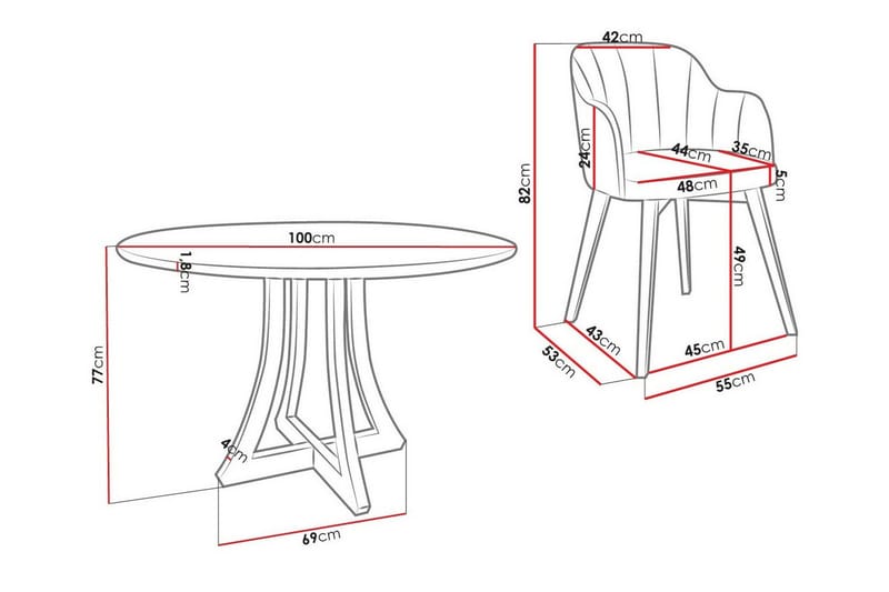 Kendale Spisegruppe - Møbler - Bord - Spisegrupper