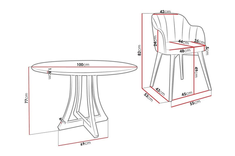 Kendale Spisegruppe - Møbler - Bord - Spisegrupper