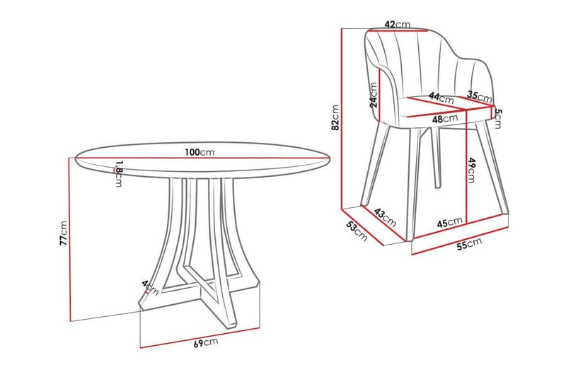 Kendale Spisegruppe - Møbler - Bord - Spisegrupper
