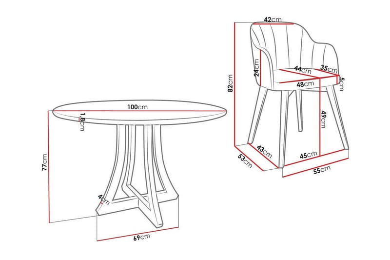 Kendale Spisegruppe - Møbler - Bord - Spisegrupper